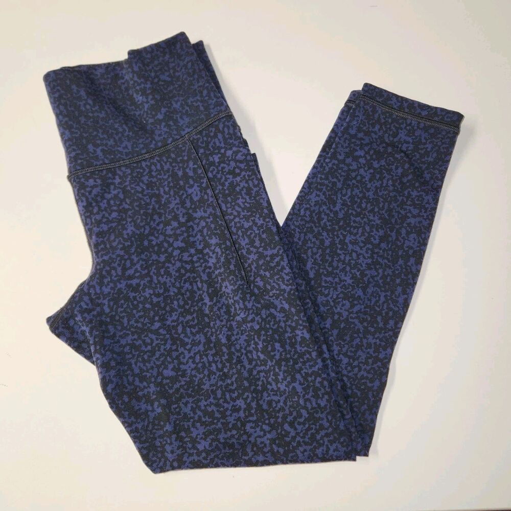Athleta Salutation Stash Pocket Gravel Tight Cropped Leggings Blue SMALL